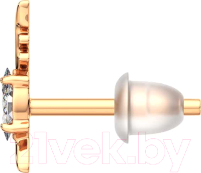 Серьги из розового золота ZORKA 310486S.14K.R (с фианитами)