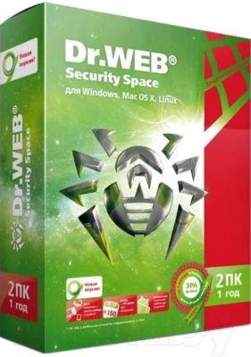 ПО антивирусное Dr.Web Security Space КЗ 2ПК 1 год (BHW-B-12M-2-A3)