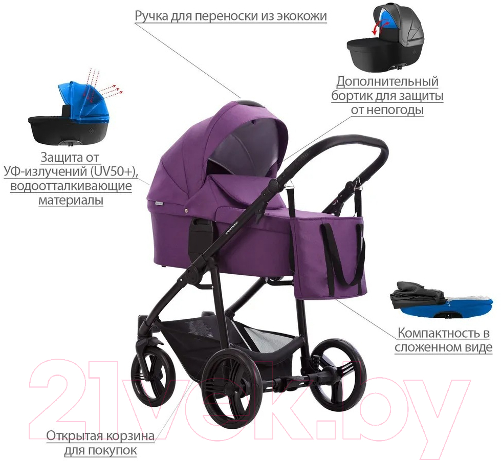 Детская универсальная коляска Bebetto Explorer Air 2 в 1