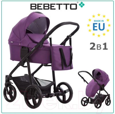 Детская универсальная коляска Bebetto Explorer Air 2 в 1 (08/черная рама)