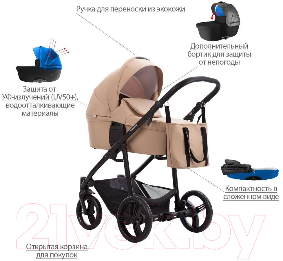 Детская универсальная коляска Bebetto Explorer Air 2 в 1