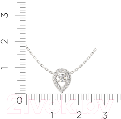 Колье из серебра ZORKA 0550025 (45см, с фианитами)