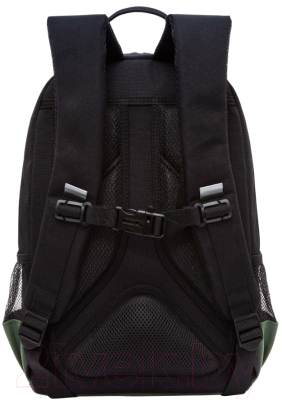 Школьный рюкзак Grizzly RB-455-1 (черный/хаки)