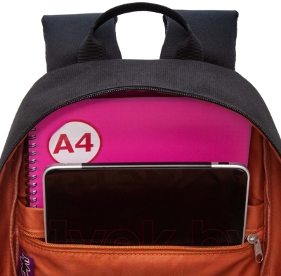 Школьный рюкзак Grizzly RB-455-1 (черный/хаки)