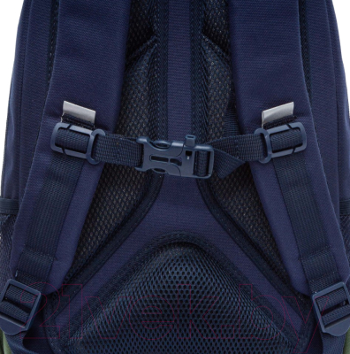 Школьный рюкзак Grizzly RB-455-1 (синий/хаки)