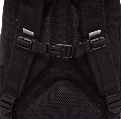 Школьный рюкзак Grizzly RB-455-1 (черный/коричневый)