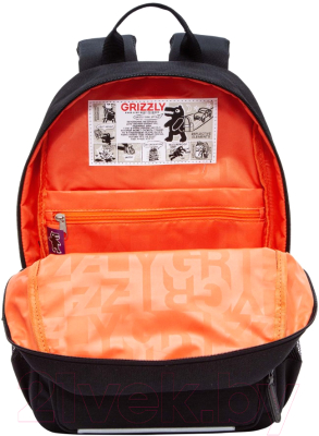 Школьный рюкзак Grizzly RB-455-1 (черный)