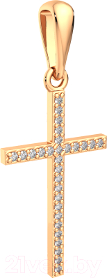 Крестик из розового золота ZORKA 440331.14K.R (с фианитами)