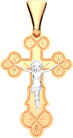 Крестик из комбинированного золота ZORKA 410011.1.14K.B.REL - 