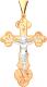 Крестик из комбинированного золота ZORKA 410015.4.14K.B.REL - 