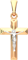 Крестик из комбинированного золота ZORKA 410030.14K.B.REL - 