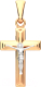 Крестик из комбинированного золота ZORKA 410030.14K.B.REL - 