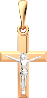 Крестик из комбинированного золота ZORKA 430148.14K.B.REL - 
