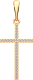 Крестик из розового золота ZORKA 440331.14K.R.REL (с фианитами) - 
