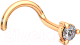 Пирсинг из розового золота ZORKA 710021.14K.R (с фианитом) - 
