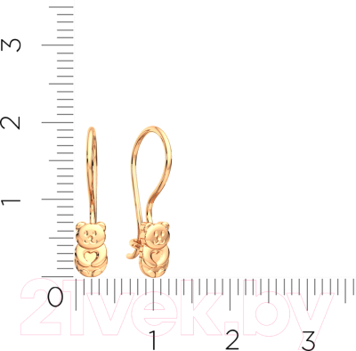 Серьги из розового золота ZORKA 300320.14K.R.ZZ