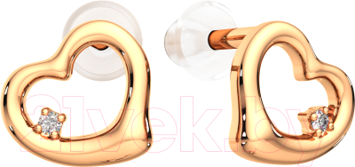 Серьги из розового золота ZORKA 3D0077S-9K (с бриллиантами)