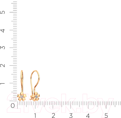 Серьги из розового золота ZORKA 3101540.14K.R.ZZ (с фианитами)