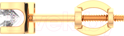 Серьги из розового золота ZORKA 310807.14K.R (с фианитами)