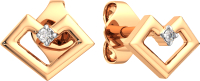 Серьги из розового золота ZORKA 3101618.14K.R (с фианитами) - 