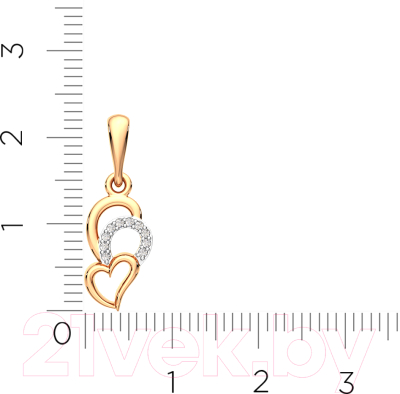 Подвеска из розового золота ZORKA 440643.14K.R.ZZ (с фианитами)