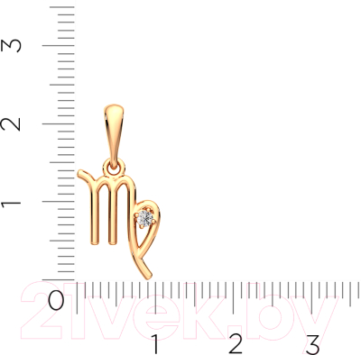 Подвеска из розового золота ZORKA 440666.14K.R (с фианитами)