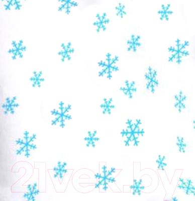 Ткань для творчества Страна Карнавалия Лоскут. Велюр на трикотажной основе / 9949616 (белый/голубые снежинки)