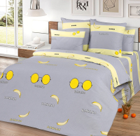 Комплект постельного белья Milanika Бананы Семейный 50x70 (поплин) - 