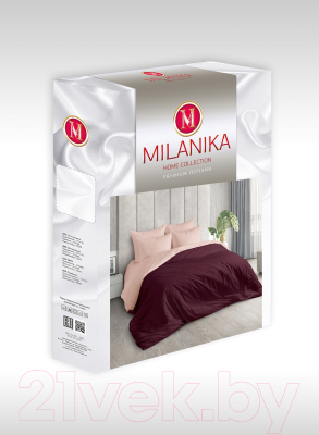 Комплект постельного белья Milanika Сакура Евро (поплин)