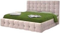 Двуспальная кровать Асмана Двойная-3 120x200 (саванна крем/стразы) - 