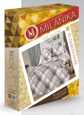 Комплект постельного белья Milanika Дипломат Евро (поплин)