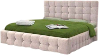 Двуспальная кровать Асмана Двойная-3 160x200 (саванна крем/стразы) - 