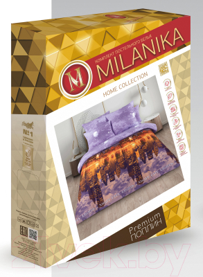 Комплект постельного белья Milanika Мегаполис Семейный (поплин)