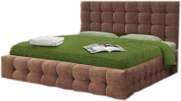 Двуспальная кровать Асмана Двойная-3 160x200 (саванна корица/пуговицы) - 