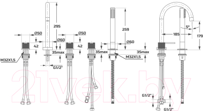 Смеситель Maxonor Pure Life PL1287-9