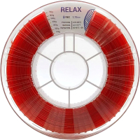 Пластик для 3D-печати REC Relax 1.75мм 750г / rr2s2130 (прозрачный красный) - 