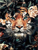 Набор алмазной вышивки Darvish Тигр в цветах / DV-9512-7 - 