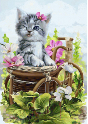 Картина по номерам Darvish Веселый котенок / DV-9519-2