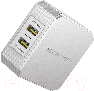 Зарядное устройство сетевое Nitecore UA42Q 2.1A 2xUSB / 18391 (белый)