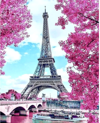 Картина по номерам Darvish Эйфелева башня весной / DV-9521-3