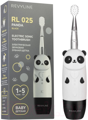 Звуковая зубная щетка Revyline RL025 Baby Panda / 7854 (черный)