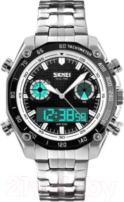 Часы наручные мужские Skmei 1204 (черный/белый)