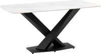 Обеденный стол Stool Group Belle 160x90 / F-1450 (белый мрамор) - 