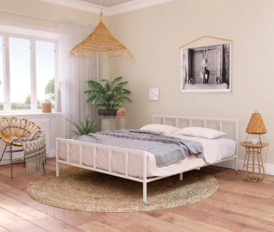 Полуторная кровать Askona Остин 160x200 (белый)