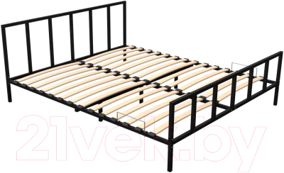 Полуторная кровать Askona Остин 160x200 (черный)