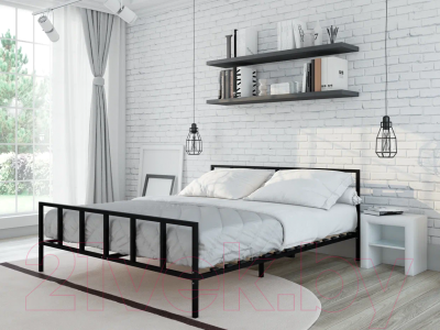 Полуторная кровать Askona Остин 160x200 (черный)