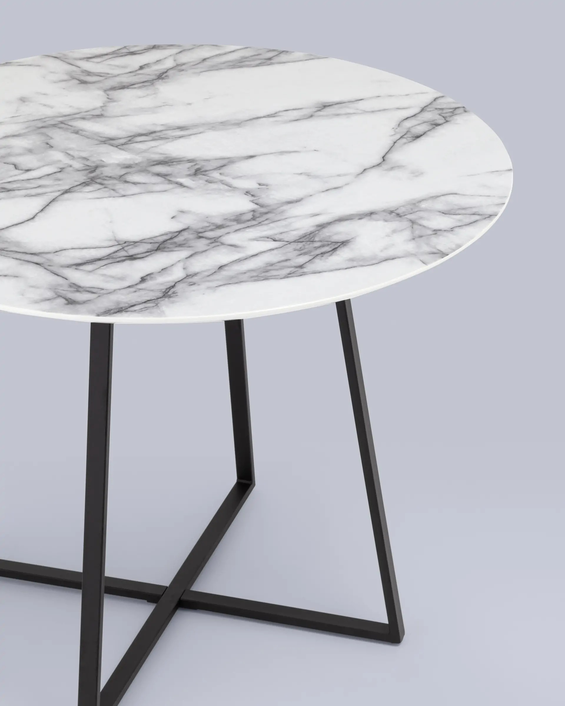 Обеденный стол Stool Group Дакота 100x100 / FDC8004 wh/marble (белый мрамор) — фото 3