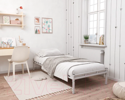 Полуторная кровать Askona Хью 180x200 (белый)