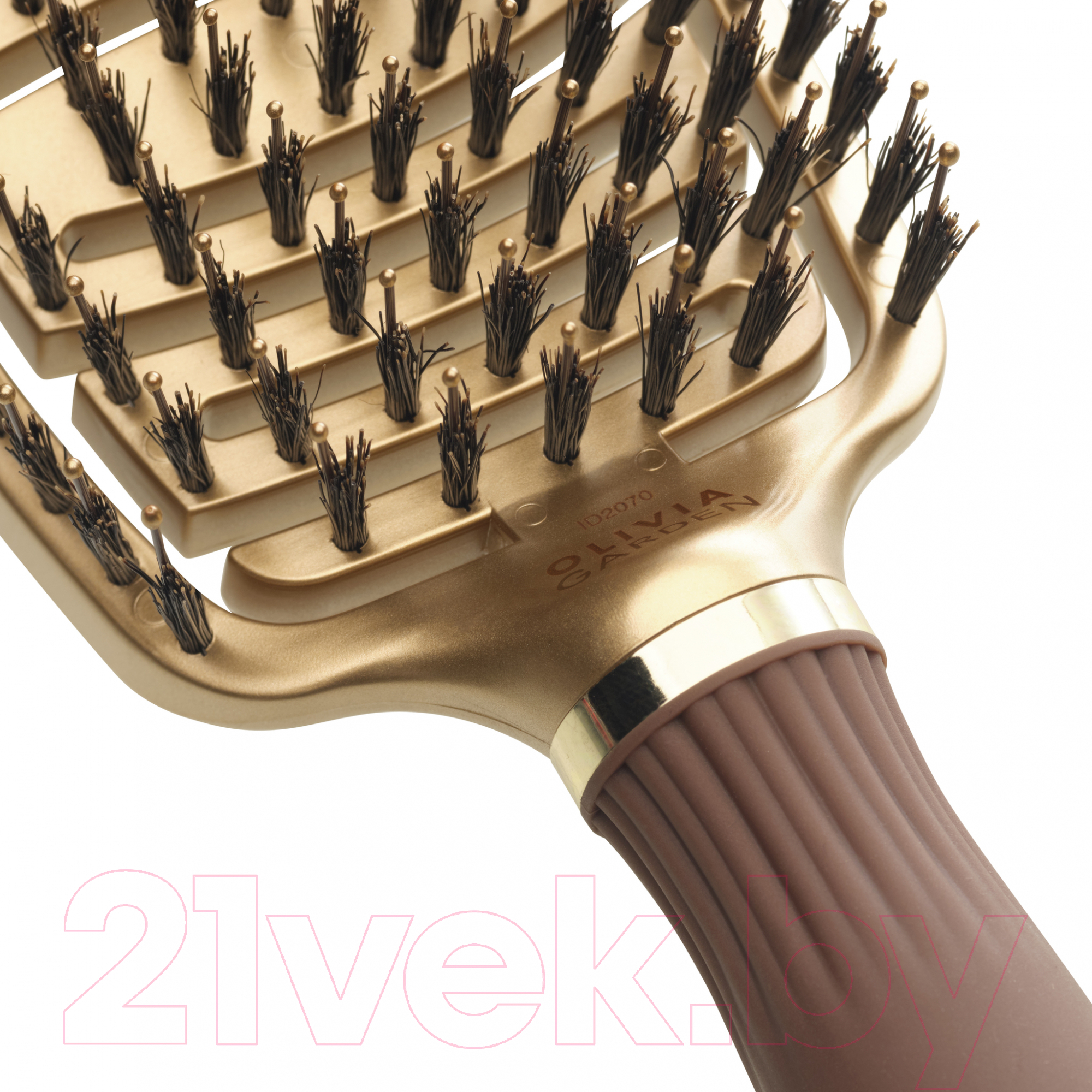 Расческа Olivia Garden Expert Care Flex Boar&Nylon Bristles Gold&Brown