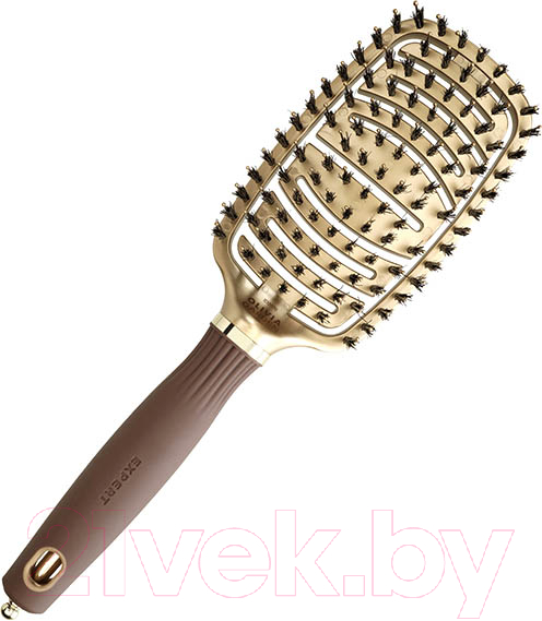 Расческа Olivia Garden Expert Care Flex Boar&Nylon Bristles Gold&Brown